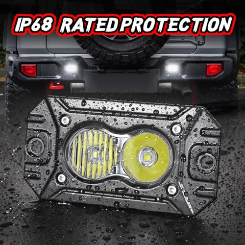 Image of LED Pod Lights Flush Mount Off Road Driving LED Light Bar | 2PCS 4 Inch CREE Combo Backup Work Light Waterproof Bumper Cube Light for Truck Pickup UTV ATV Boat 4x4