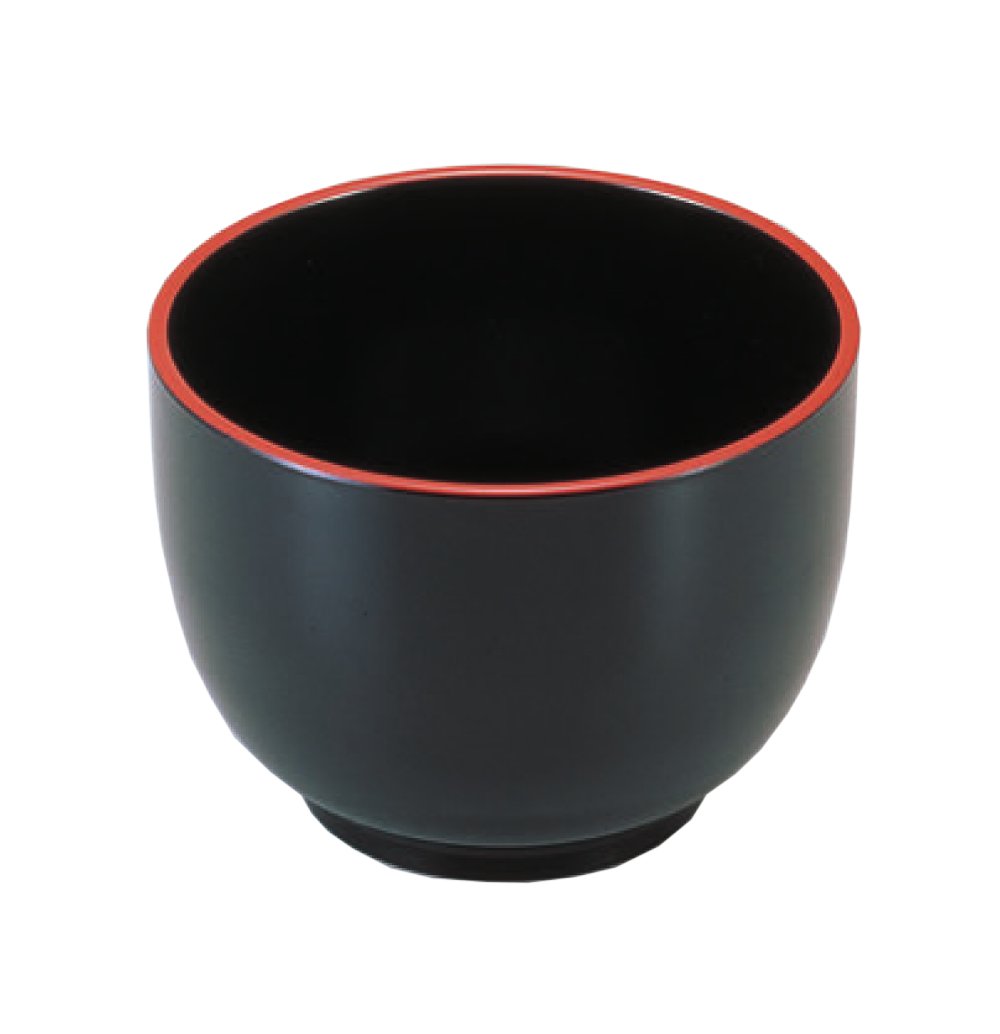 Amazon.co.jp: 若泉漆器 うどん そば鉢 入子深鉢 黒天朱 5寸 1-192-12
