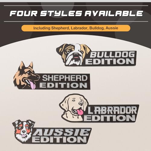 Image of Rislobx Acrylic Dog Car Emblem, Laser Cut, Black, Universal Fit, Car, Truck, Shepherd Edition