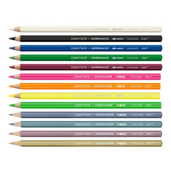 Set de lápices de color Caran d'Ache Germanier 13 piezas miniatura 2