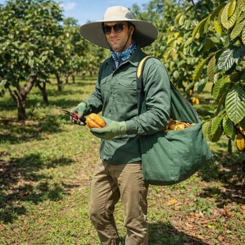 Image of HUAMULAN Wide Brim Sun Hats Men and Women Bucket Safari Fishing Hat for Hiking Garden Lawn Work Camping Outdoor