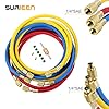 SURIEEN 72" R410A AC Refrigerant Charge Hose Set, 1/4" SAE Thread Refrigerant A/C Charging Hoses, 3 Colors, 800-4000 PSI, Fit for R134A R12 R22 R502 R404 Air Condition Maintenance #1