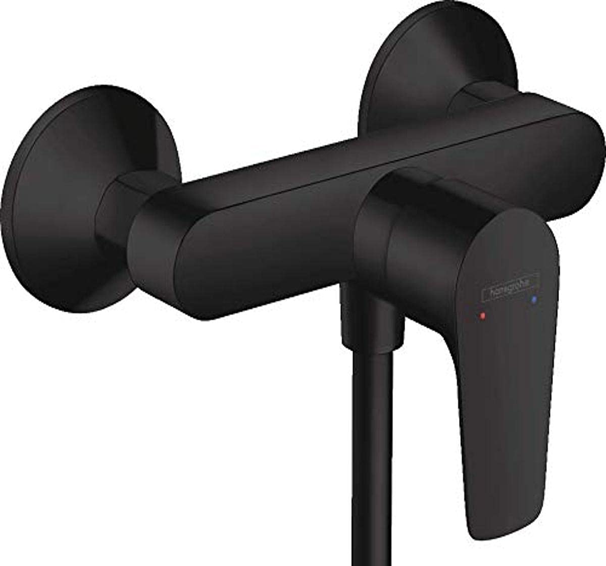hansgrohe Duscharmatur Talis E (Aufputz Duschmischer, für 1 Funktion) Mattschwarz