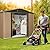 CuisinSmart Storage Large Metal Storage Shed, 8 x 6 FT Outdoor Storage Shed, Metal Garden Tool Shed with Roof, Door & Lock, Waterproof and Anti-UV, for Patio Garden Yard, Brown