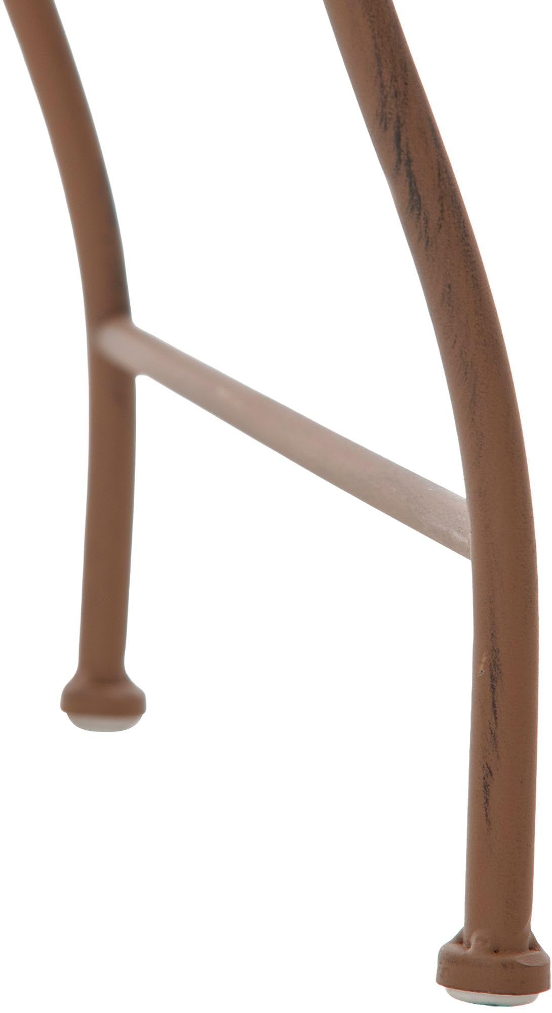 CLP Table de Jardin en Fer Zarina, Style Art Nouveau, Finition Déperlante, Marron Antique