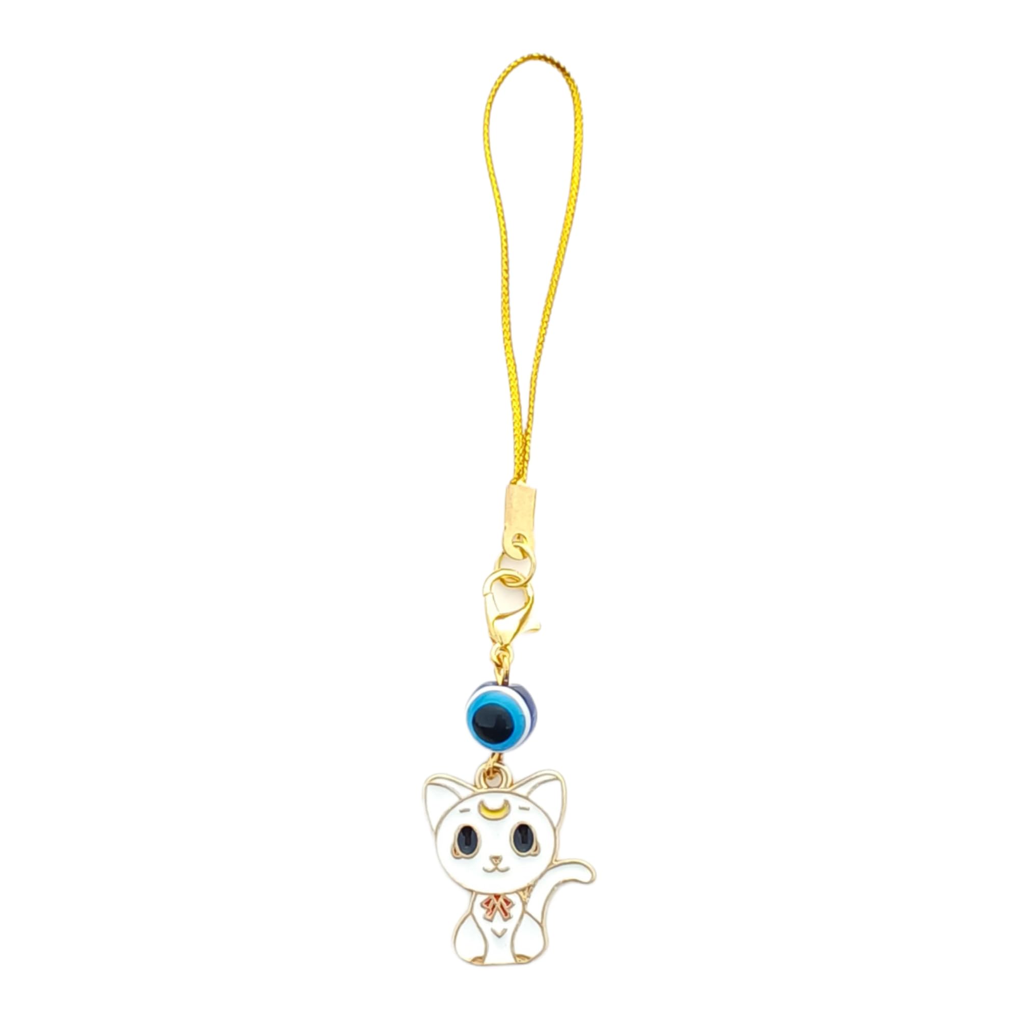 SHILPMART Glass Cat Charm Evil Eye Mobile Phone Pendant, Decorative Charms For Telephones, Suitable For Keychain Car Key Bag Backpack Wallet Decoration Usb Charm,Gold (B0CQHZ5D47) Amazon Price History, Amazon Price Tracker