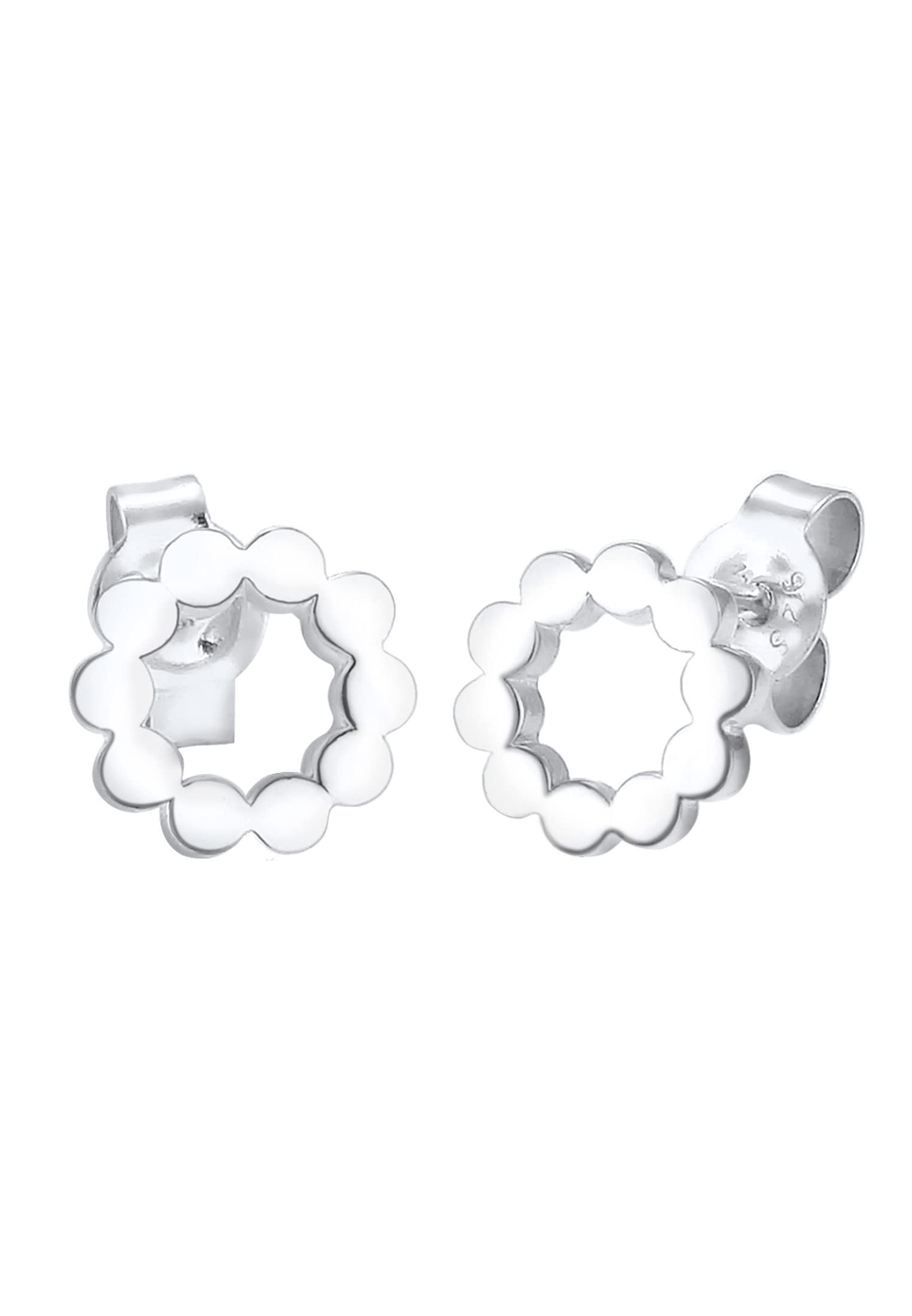 Elli Women's 925 Sterling Silver Geo Minimal Circle Earrings 0310340416