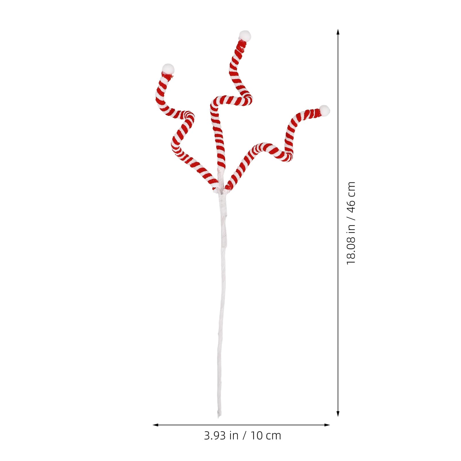 SOLUSTRE Christmas Tree Accessories Glitter Picks Candy Canes for Festive Holiday Decorations