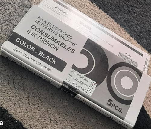 Max Ink Ribbon Cassette LM-IR300B for MAX Lettering Machine LM-370/380/390 Black, 50M {1Box = 5pc} - Image 2