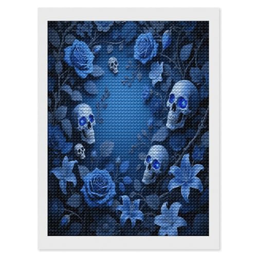 Kits de pintura de diamantes de calavera de flores para adultos y manualidades DIY