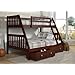 DONCO Bunk Bed Twin Over Full Mission StyleDark Cappuccino