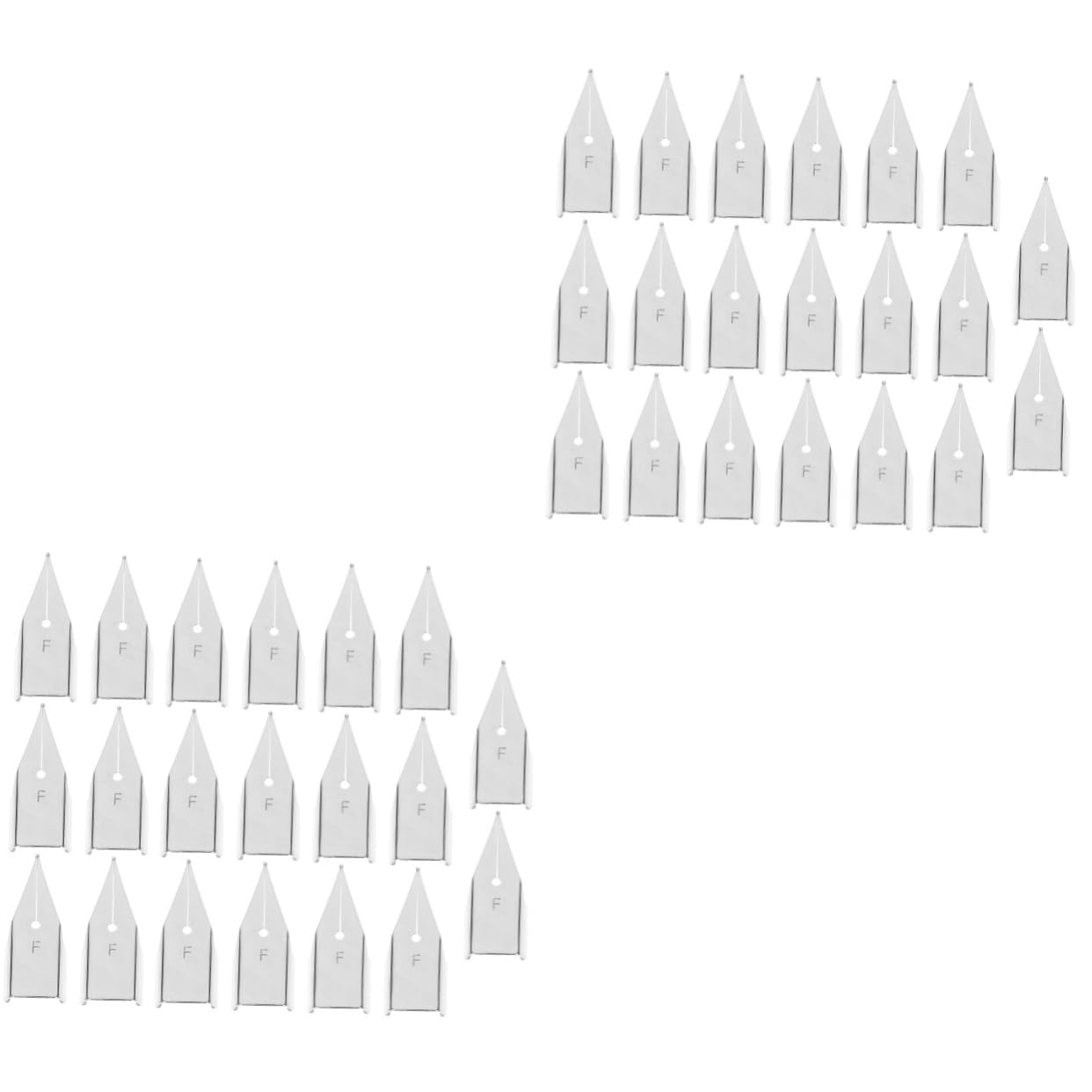 DOITOOL 2sets 20pcs Replacement Fountain Pen Nibs Steel Nibs for Smooth Writing Students Stationery for Calligraphy Painting Signing Easy to Install 20pcs*2