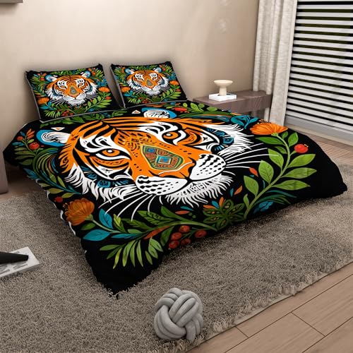 Housse de couette tigre 3D de qualité superieure microfibre douce 240cm - 4