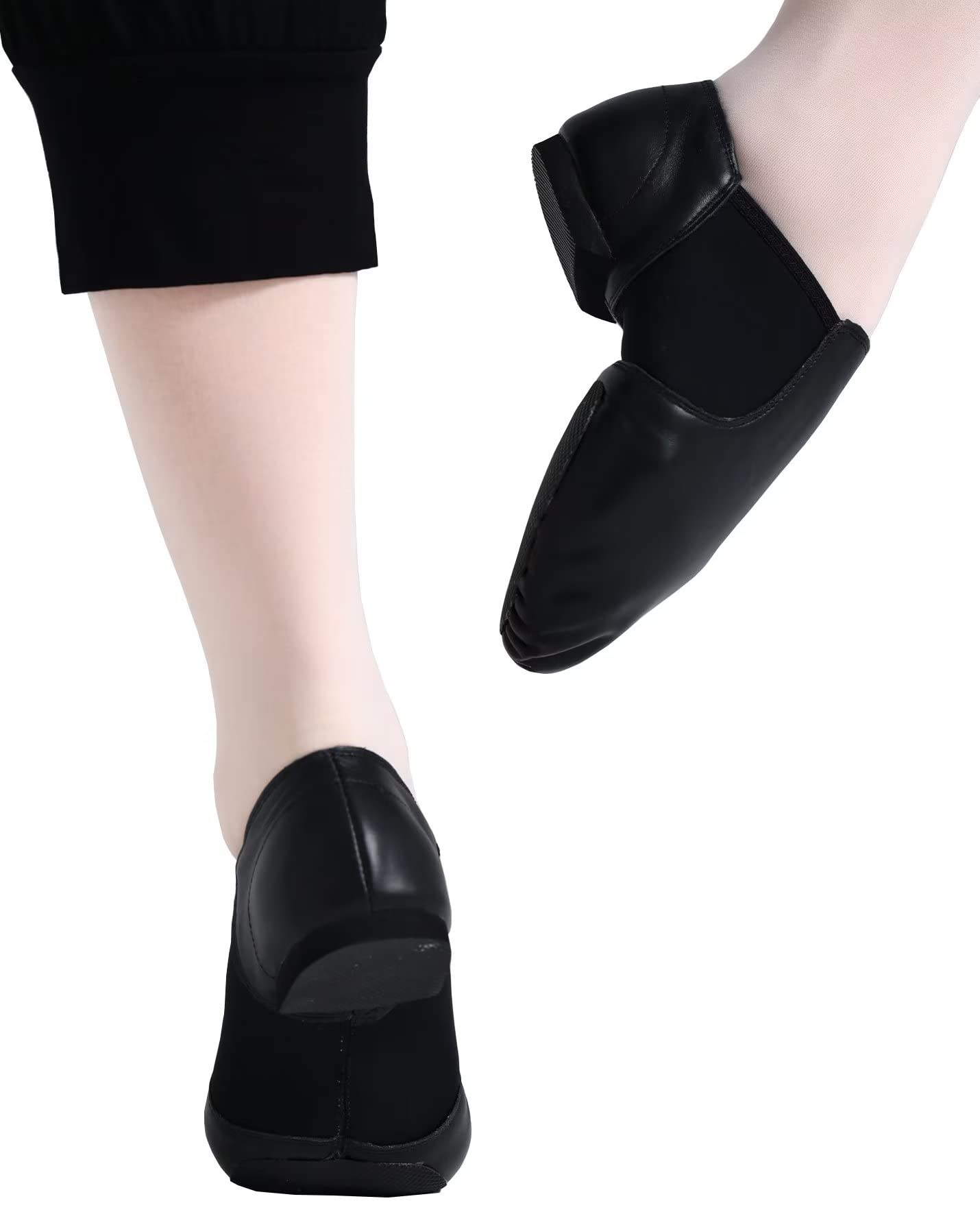 Jazz Tanzschuhe,Echtes Leder Geteilte Sohle Moderner Jazz Schuhe Jazzschuhe für Damen Herren