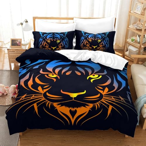 Housses de couettes tigre 140x200 microfibre 3 pcs - 2