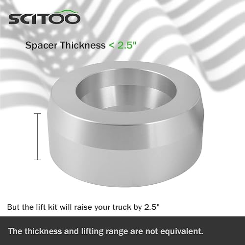 Miniatura 9 de SCITOO Kit de elevación de nivelación de 2.5 pulgadas compatible con Dodge para Ram 1500 2500 3500 2WD 1994-2018