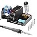Price comparison product image TOPELEK Soldering Iron Station, 60W Professional Soldering Station with Adjustable Temperature 90 ° C-480 ° C, Temperature Lock Function, 5 Replaceable Tips and Tin Cable