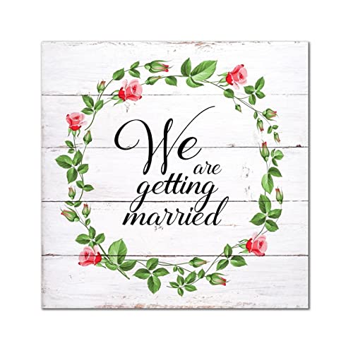 Plaque murale rétro en bois de 30cm pour mariage