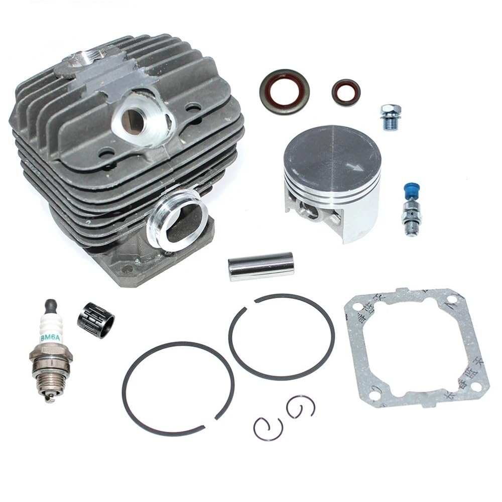 Kit cylindre piston 52mm MS440 044 gros alésage axe 12mm pour moteur thermique