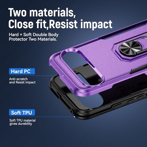 Coque Google Pixel 9 Pro XL robuste fine antichoc béquille réglable violette - 3