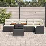 Il moderno design bianco e nero in rattan sintetico conferisce al tuo esterno un look elegante e contemporaneo.