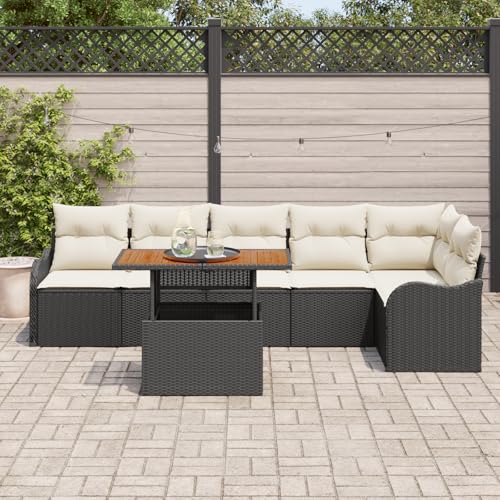 Il moderno design bianco e nero in rattan sintetico conferisce al tuo esterno un look elegante e contemporaneo.