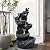 D-GROEE 26.77" 5-Tier Cascading Rock Water Fountain with LED Lights, Outdoor Water Feature, Patio Fountains for Backyard, Porch, Home Art Decoration, Continuous Flow Pump Black
