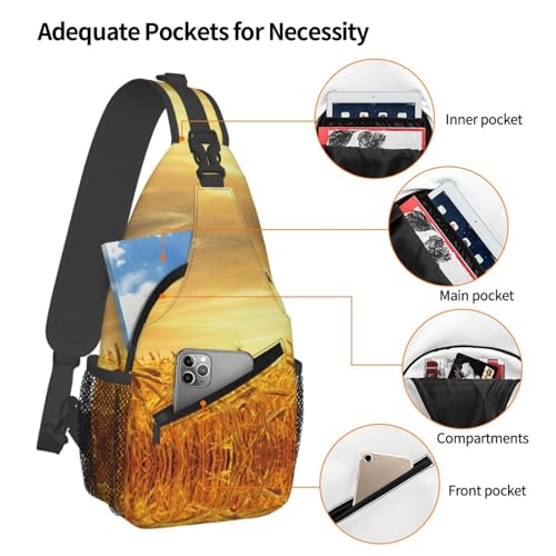 Mochila tipo bandolera de poliéster para trekking y viaje miniatura 4