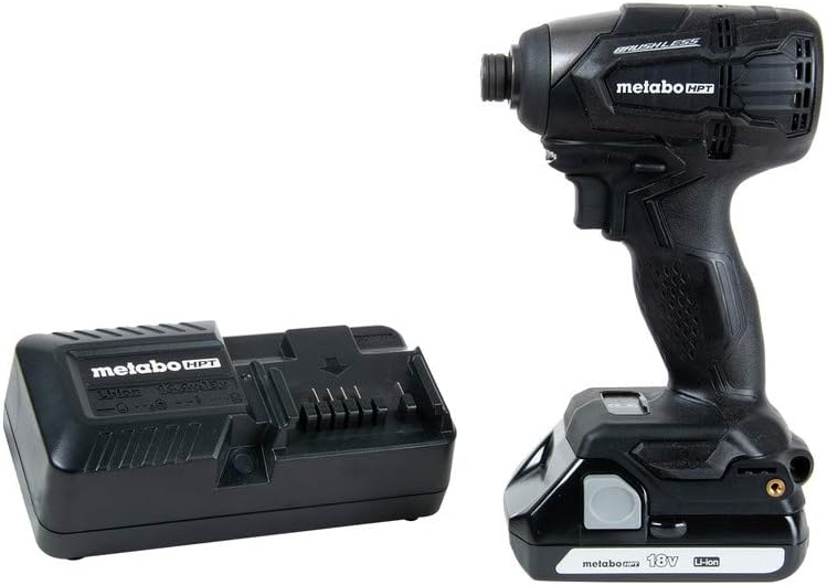 18V Cordless Impact Driver | 2.9 lbs | 1,522 in/lbs of torque | Up to 3,100 RPM | Up to 3,400 IPM | 1.5Ah battery and Charger | Metabo HPT WH18DBFL2QB