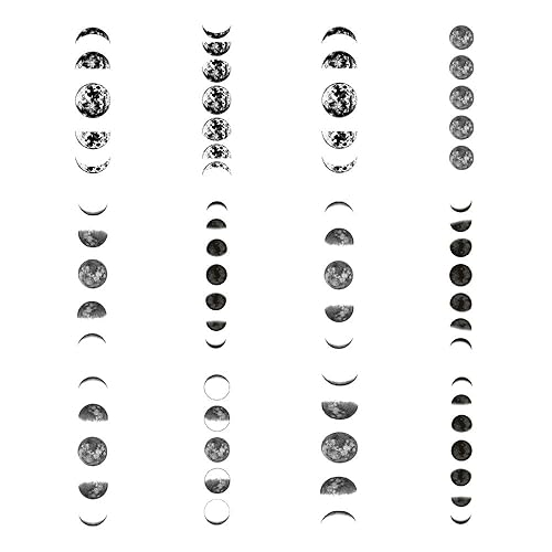 SanerLian Pegatina de tatuaje de árbol de geometría negra, flecha de flecha temporal, tatuaje, impermeable, para hombres y mujeres, brazo, hombro,