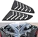 Yoursme Rear + Side Window Louvers for Ford Mustang 2015 2016 2017 2018 2019 2020 2021 2022 2023 Windshield Sun Shade Rain Cover GT Lambo Style ABS (Matte Black)