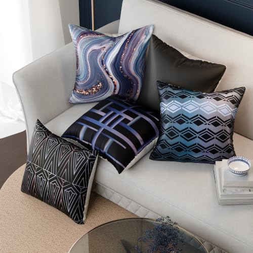 Image of Stoa Paris Cushion Cover Set of 5, Home Decor for Sofa, Bed & Living Room, Digital Printed Cushion Cover 16 Inch x 16 Inch, Soft Touch Finish, Hidden Zip Closure, Ophelia's Serenade - Ophelia