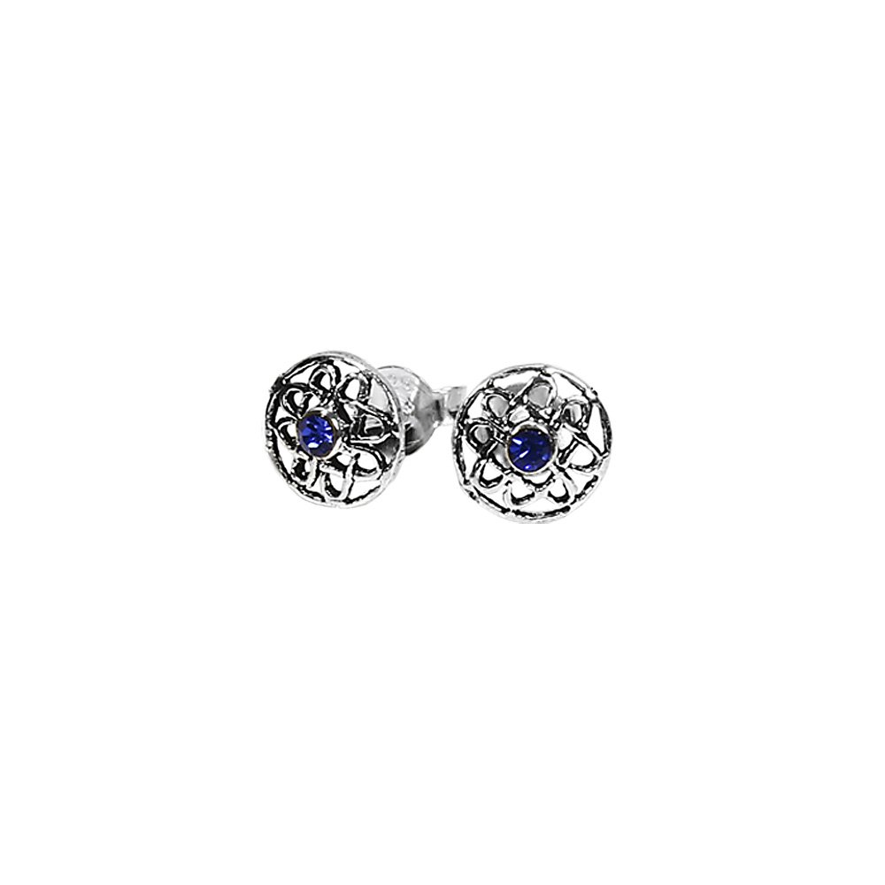 Anello fiore in argento 925 con cristallo e Argento