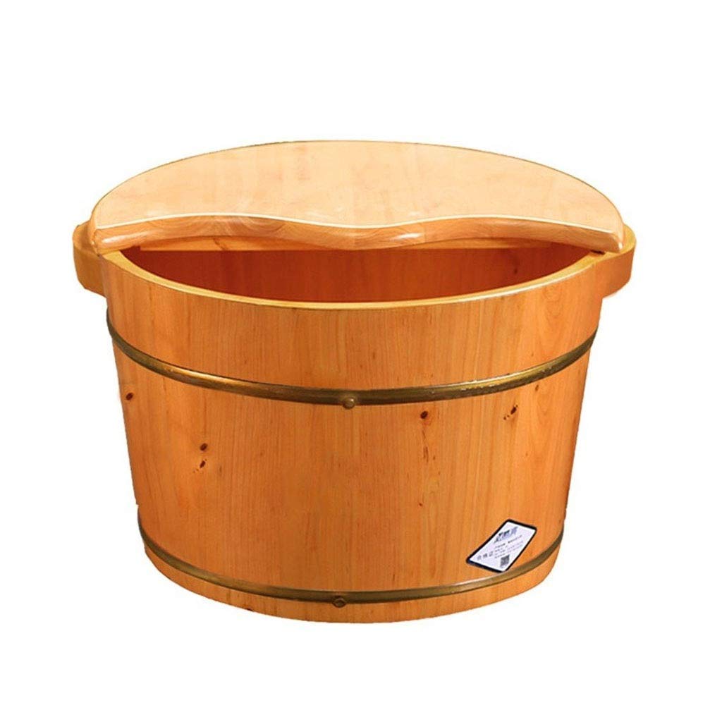 Fußbecken, Wanneneimer für Fußbad, Holzfußbecken, Pediküre-Schüssel, Spa-Massage, Holzfußwanne (Farbe: 4), Massagerollen