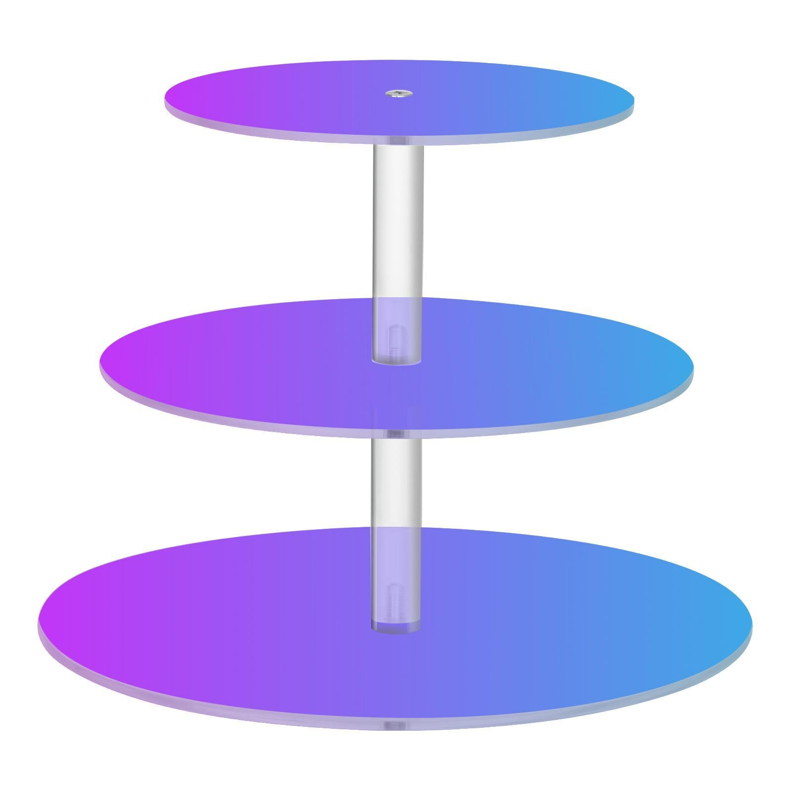 GuoChe A Clean Table Tray Waterproof Three-Layer Pallet Kitchen Blue Purple Gradient