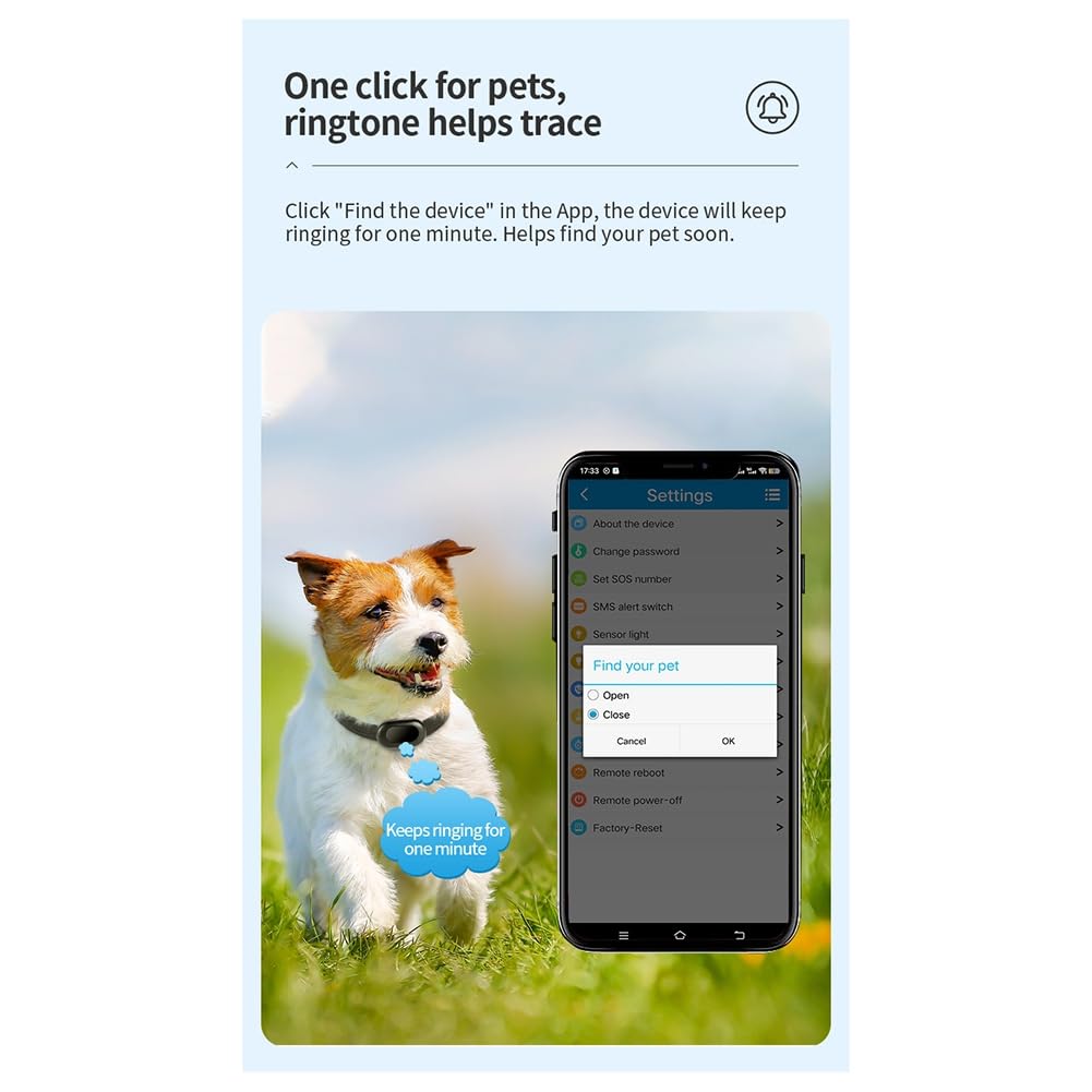 4G GPS Rastreador de Mascotas Monitor de Voz Mascotas Perros Gatos GPS Anti Pérdida Mini Rastreador IP67 Localizador GPS A Prueba de Agua Aplicación Gratuita,D