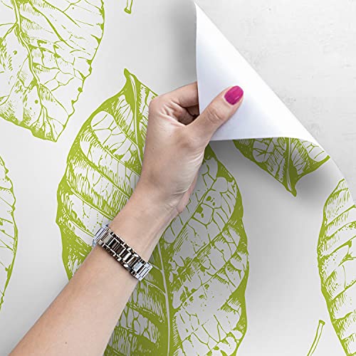 Feuilles florales détaillées stickers muraux pour rénover sans colle