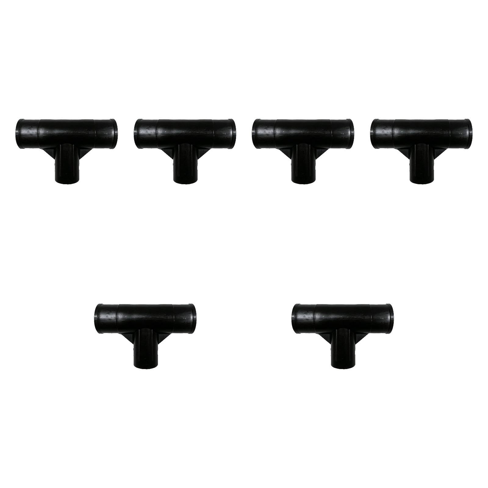 Sharplace 6 Conectores de Reparación de Marco con Junta en T para Patas Y, Accesorios para Piscinas con Marco Rectangular 28273, Negro
