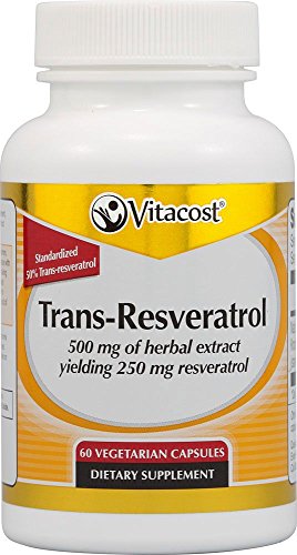Vitacost Trans-Resveratrol 500 mg of herbal extract yielding 250 mg Trans-resveratrol -- 60
