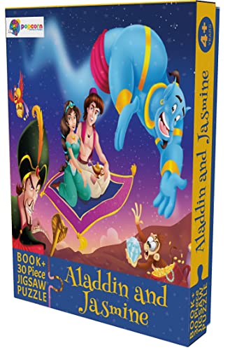 Aladdin and Jasmine - 30 Piece Jigsaw Puzzle with Free Reading Book