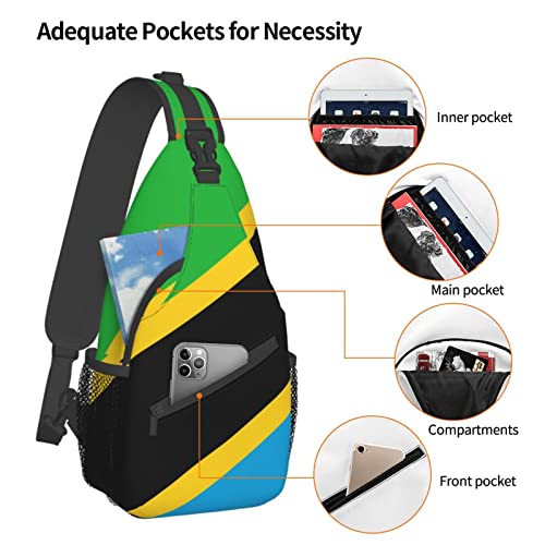 Mochila bandolera unisex estilo Tanzania negra miniatura 5
