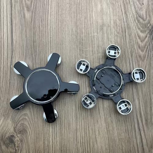 ZUOBYMBC 4 Stück Nabendeckel für Audi A4 A5 A6 A7 Q3 Q5 A3 S5 135 mm 0601165,Felgendeckel,Radnabendeckel,Radnabenabdeckung,Nabendeckel Auto,Auto Zubehör für Radnaben,radnabenkappen,Black