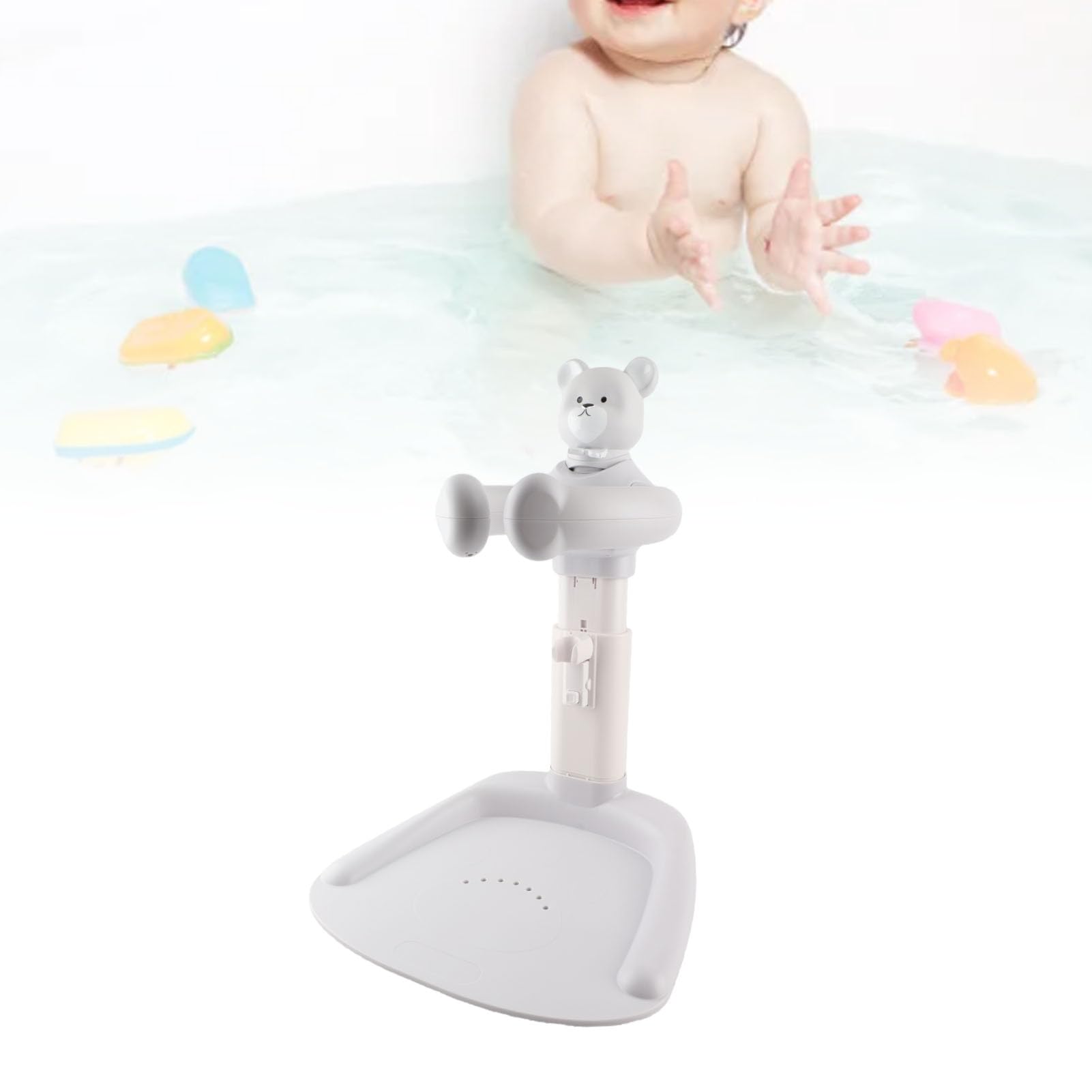 Generic Wieża Kąpielowa Baby Hug Regulowany Antypoślizgowy Stojak Prysznicowy Ułatwiający Kąpiel i zmianę Pieluchy dla Dzieci o Wysokości 48–64,5 Cm