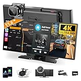 Largest 11.5 inch Wireless CarPlay Screen for Car, A-pple CarPlay & Android Auto HD Touchscreen with 4K Dash Cam/1080P Backup Camera/Navigation/Bluetooth/Voice Control/FM/Mirror Link,for All Vehicles