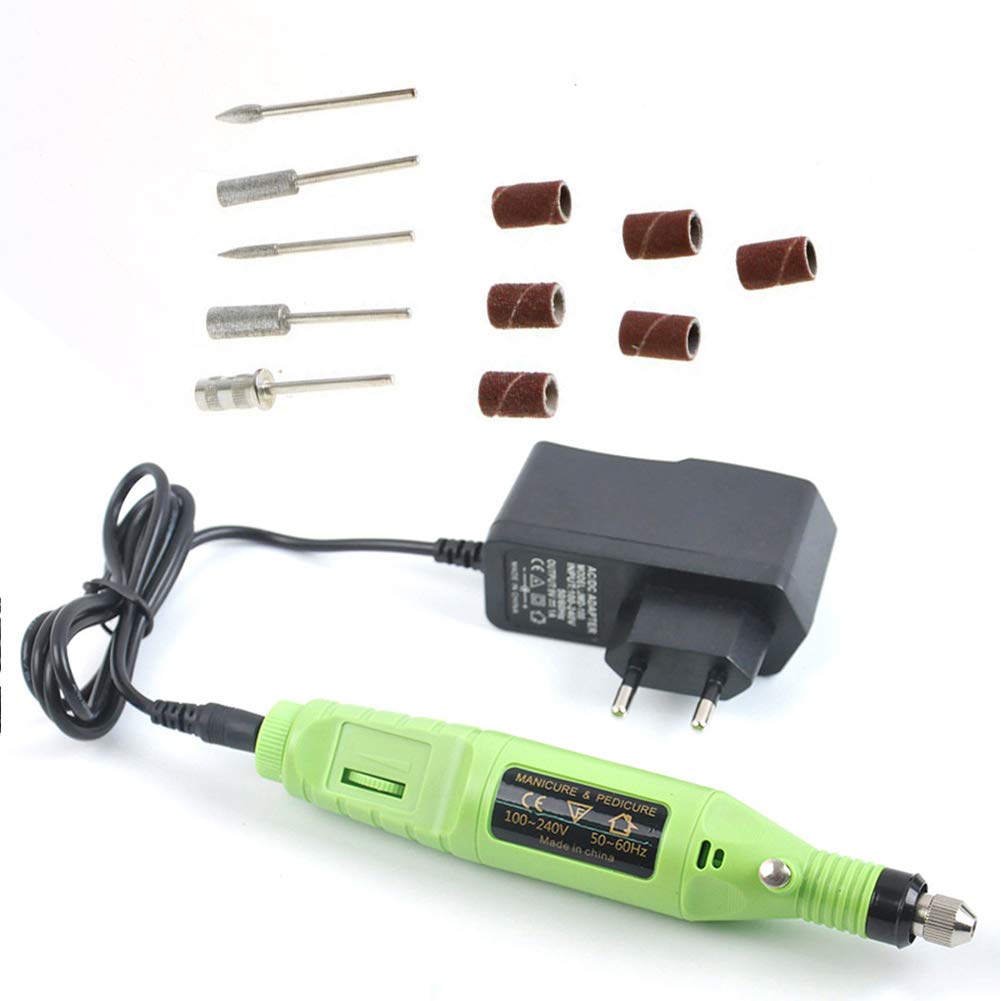 Fresa Unghie Lucidatrice Elettrica Professionale Unghie Negozio Unghie Casa Tipo Penna Rettificatrice Mini Macchina Scaricare Terapia Luce (3 Pezzi)