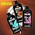 Axe Men's Body Wash Variety Set, Set of 3 Scents, Axe Dark Temptation, Apollo and Excite Body Wash, 3in1 Body and Face Wash in Pump Bottle, 33.8 Ounce Each