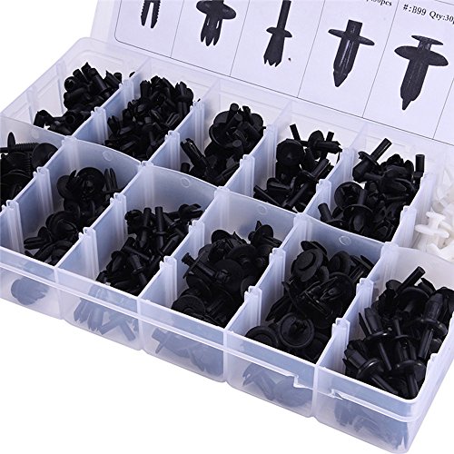 Yorten 350Pcs Assorted Body Car Body Plástico Push Retainer Pin Rebite Prendedores Trim Molding Clip
