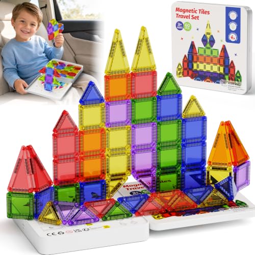 Image of Mini Magnetic Tiles for Travel: Hours of Entertainment for Kid 3-5