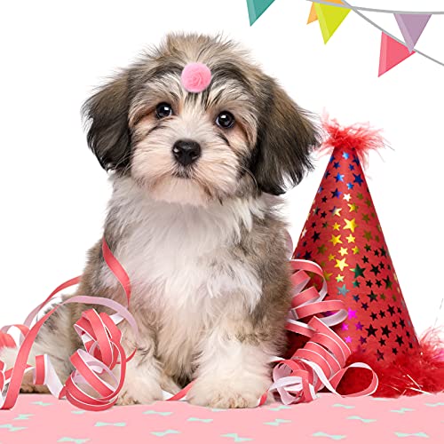 Waydress 40 Pieces Small Dog Bows Dog Hair Accessories with Rubber Bands Dog Topknot Bows Mixed Colors Pet Hair… - Image 6