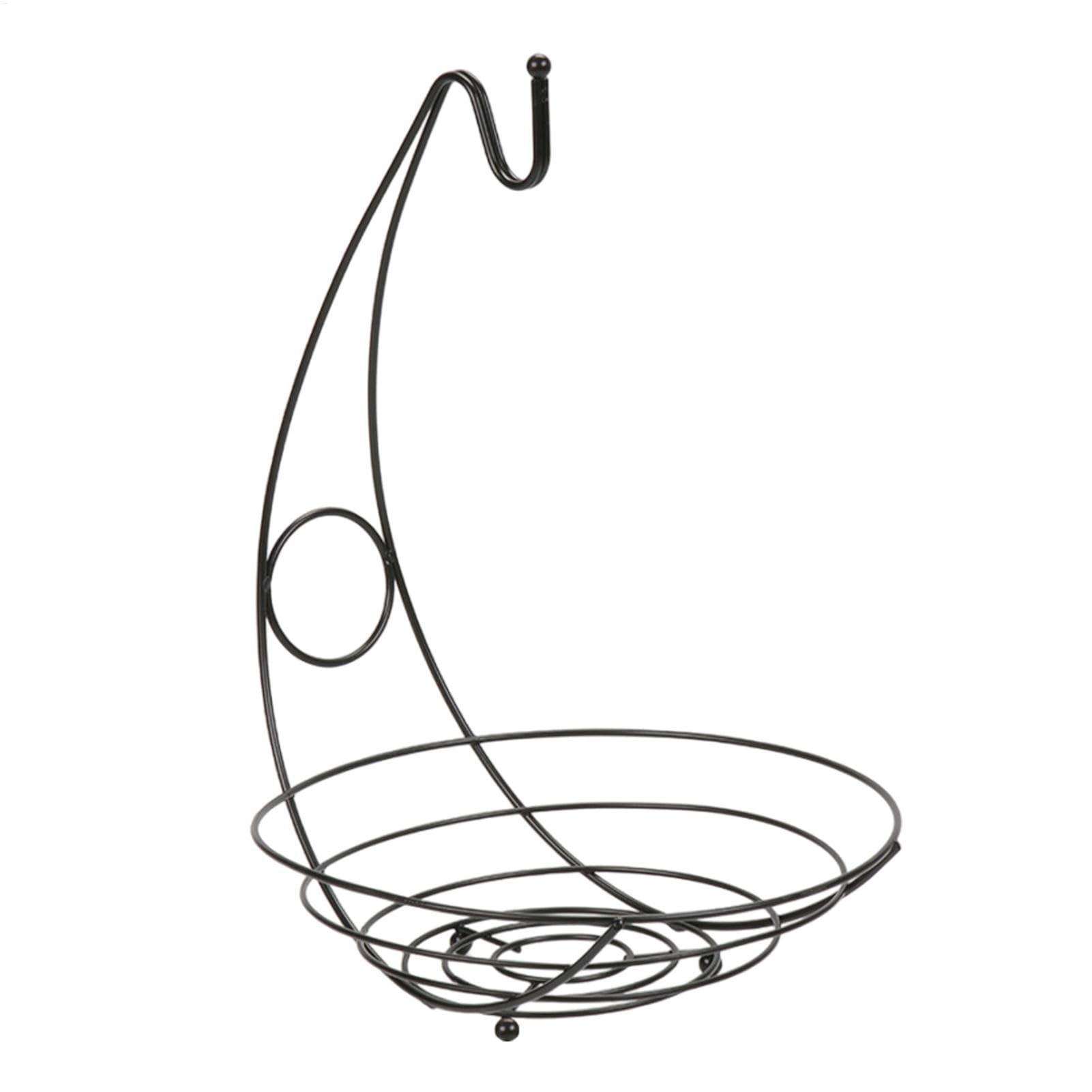 Elegante cesta de frutas de diseño estilizado para decoración y orden del hogar